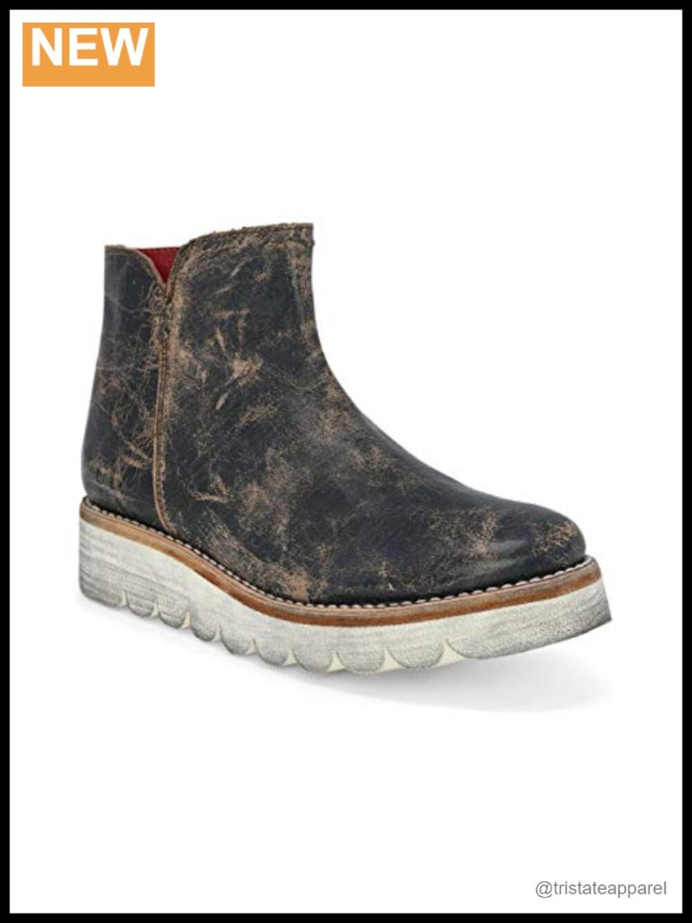 Bed Stu Lydyi Women's Ankle Bootie Leather Side Zipper
